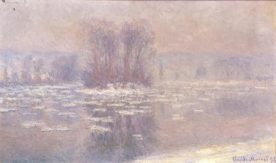 Cubos de gelo em Bennecourt de Claude Monet